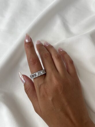 טבעת הכל מסביב אבני בגט כסף